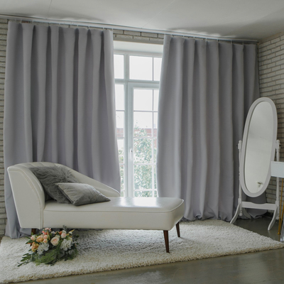 Штора блэкаут портьерная «Этель», 130×300 см, цвет металл