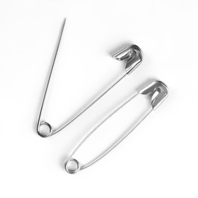 Булавки английские, 31 мм, 10 шт., цвет серебряный