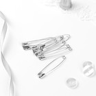 Булавки английские, 51 мм, 10 шт., цвет серебряный - Фото 2