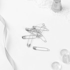 Булавки английские, 27 мм, 10 шт, цвет серебряный - Фото 2