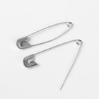 Булавки английские, 45 мм, 10 шт., цвет серебряный - Фото 3