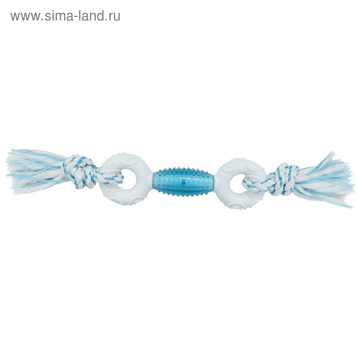 Игрушка CanineClean «Регби и 2 кольца» для собак, с ароматом мяты, 39 см, нейлон/синтетическая резин - Фото 1