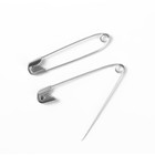 Булавки английские, 37 мм, 10 шт., цвет серебряный - Фото 3