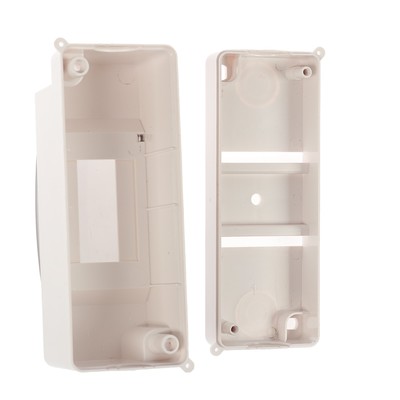 Щит TUNDRA ЩРН-П-2, на 2 модуля, IP30, с крышкой, навесной, пластик, цвет белый