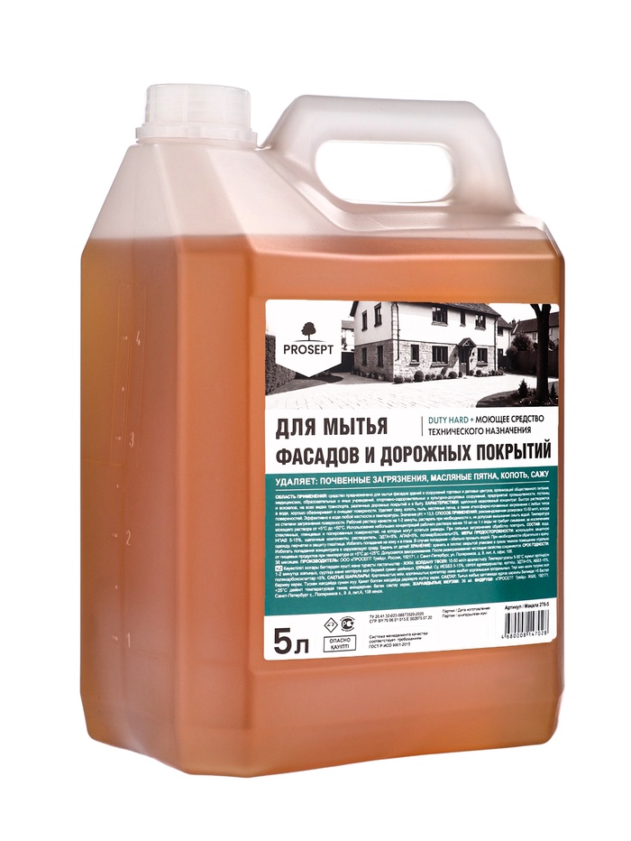 Средство для мытья фасадов и дорожных покрытий Duty Hard + , 5 л - Фото 1