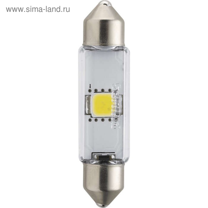 Лампа светодиодная Philips 12 В, SV8,5-43/11, 1,0 Вт, 6000K, X-treme Vision - Фото 1