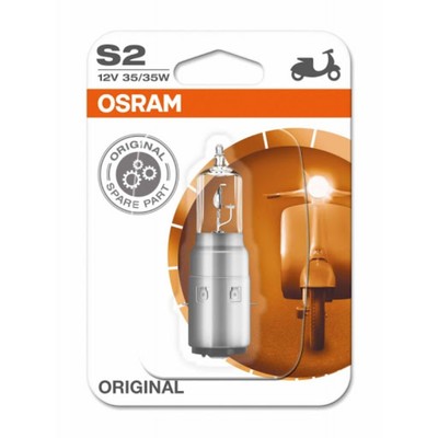 Лампа для мотоциклов Osram, 12 В, S2, 35/35 Вт, 1 шт, блистер, BA20d