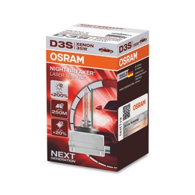 

Лампа ксеноновая OSRAM, D3S, 42V-35 Вт, 4400K, Xenarc Night Breaker Laser