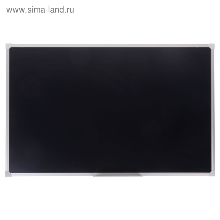 Доска магнитно-меловая, Calligrata REEF, 60×90 см, чёрная, в алюминиевой рамке, с полочкой