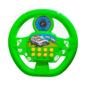 Музыкальный руль «Я водитель», звуковые эффекты, цвет зелёный, работает от батареек, в пакете