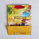 Пакет крафтовый вертикальный «Любимому учителю!», MS 18 × 23 × 8 см - Фото 4