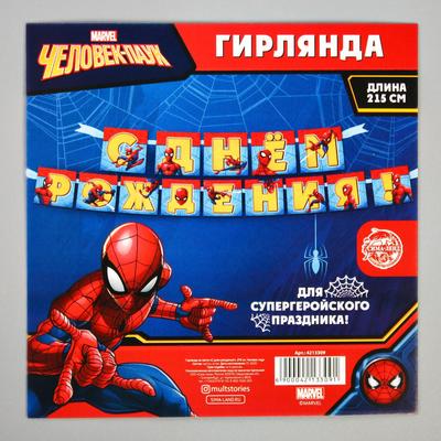 Гирлянда на ленте «С днем рождения», длина 215 см
