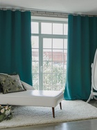 Штора блэкаут портьерная «Этель», размер 250×265 см, цвет изумрудный - Фото 3