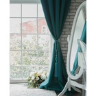 Штора блэкаут портьерная «Этель», размер 250×265 см, цвет изумрудный - Фото 3