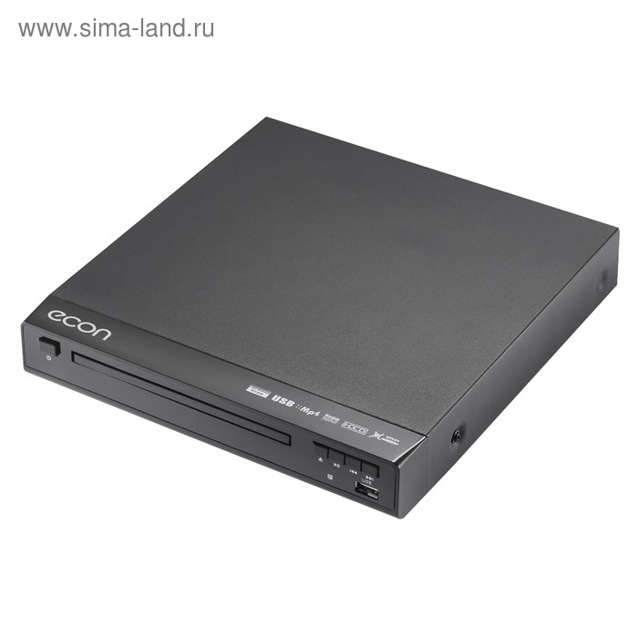 DVD-плеер Econ DVE-1400H, MPEG4, DivX, AVI, USB, RCA, черный - Фото 1