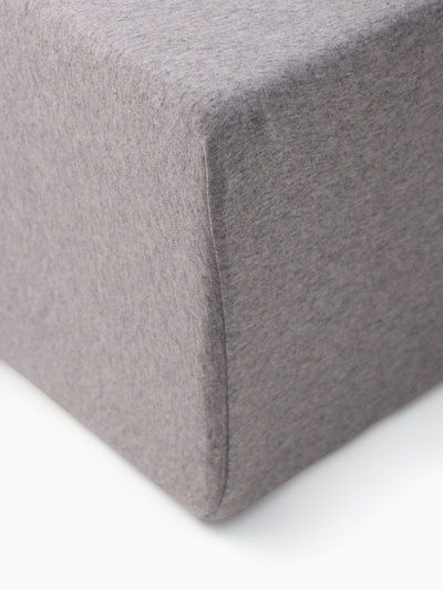 Простыня на резинке евро KUPU-KUPU, 200×200+20 см, серая, трикотаж