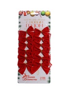 Ёлочные игрушки 12 шт. «Бантик» 6×5 см красный 543771