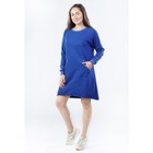 Платье-толстовка, размер 50, цвет синий - Фото 2