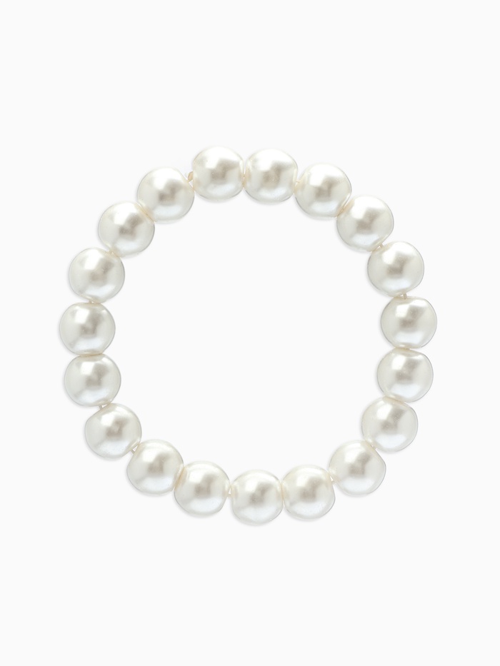 Браслет из бусин «Жемчуг. Классика», d=5.5 см, шар №10, белый - Фото 1
