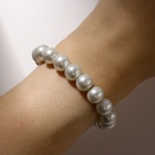 Браслет жемчуг «Бусинки» классика, шар №10, цвет белый, d=5.5 см - Фото 1