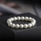 Браслет жемчуг «Бусинки» классика, шар №10, цвет белый, d=5.5 см - Фото 4