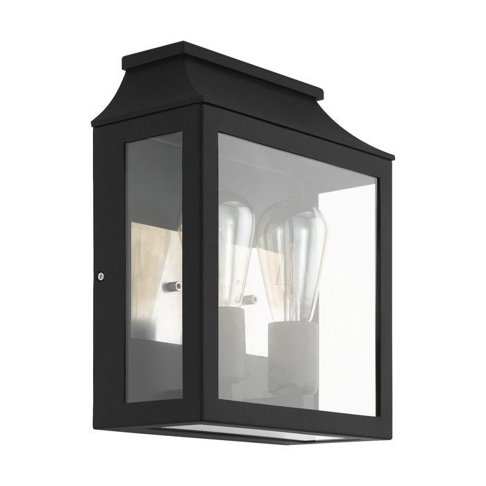 Светильник SONCINO, 2x60Вт, E27, IP44, цвет черный - фото 1906999260