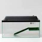 Террариум для черепах 45 л, с крышкой, полкой и лесенкой, 55×33×25 см - Фото 3