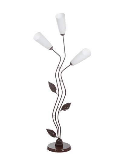 Торшер напольный BayerLux «Изгиб», 3×15 Вт, E27, коричневый