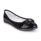Туфли для школьников девочек арт. SC-21455, цвет чёрный, размер 32 - Фото 1