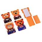 Зеркало складное с расчёской, прямоугольное, без увеличения, цвета МИКС - Фото 1