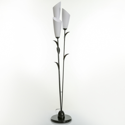 Торшер напольный BayerLux «Лепесток», 3×15 Вт, E27, черный, 28×28×153 см