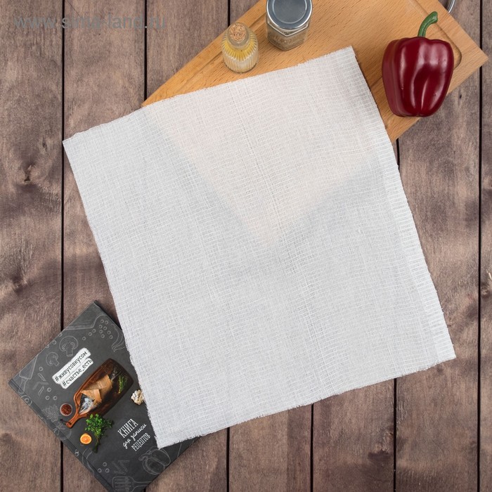 Набор отбеленных вафельных полотенец, размер 40х40 см—10шт - Фото 1