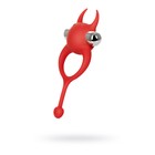 Виброкольцо с хвостиком JOS NICK, силикон, красный, 13,5 см - Фото 1