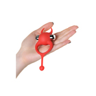 Виброкольцо с хвостиком JOS NICK, силикон, красный, 13,5 см - Фото 4
