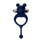 Виброкольцо с хвостиком JOS MICKEY, силикон, синий, 12,5 см - Фото 2