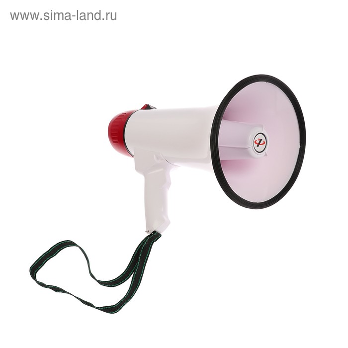 УЦЕНКА Мегафон ручной, 25 Вт, 400 м, запись 10 сек, сирена, бело-красный - Фото 1
