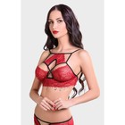 Бралетт кружевной удлиненный Erolanta Lingerie Collection, размер 42-44, цвет кармин-чёрный - Фото 1