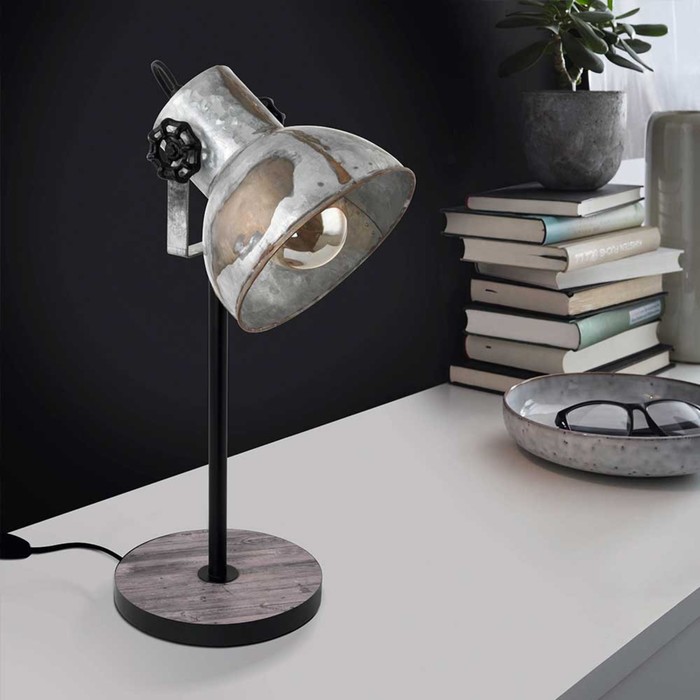 Настольная лампа BARNSTAPLE 40Вт E27, коричневый, чёрный - фото 1905550597