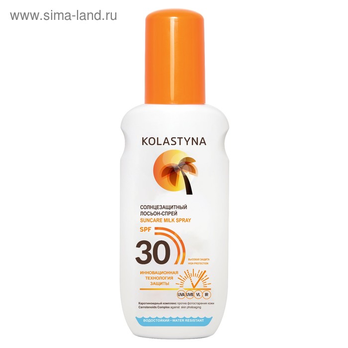 Солнцезащитный лосьон-спрей Kolastyna Spf30, 150 мл - Фото 1