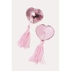 Пэстис в форме сердец Erolanta Lingerie Collection, с кисточками, цвет розовый - Фото 2
