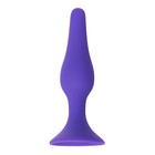 Анальная пробка «Штучки-Дрючки», размер M, силикон, фиолетовый, 12,5 см - Фото 3