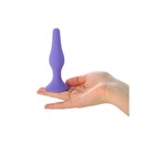 Анальная пробка «Штучки-Дрючки», размер M, силикон, фиолетовый, 12,5 см - Фото 4
