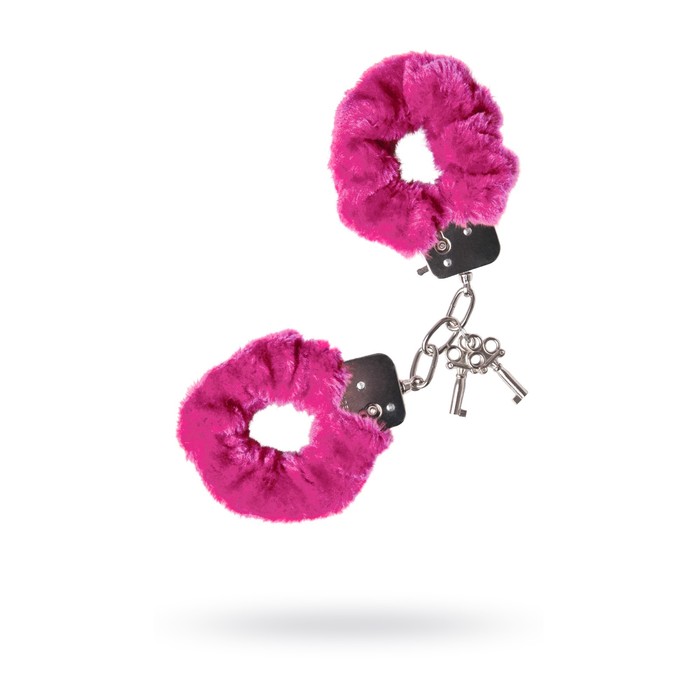 Меховые наручники Штучки-дрючки, цвет розовый