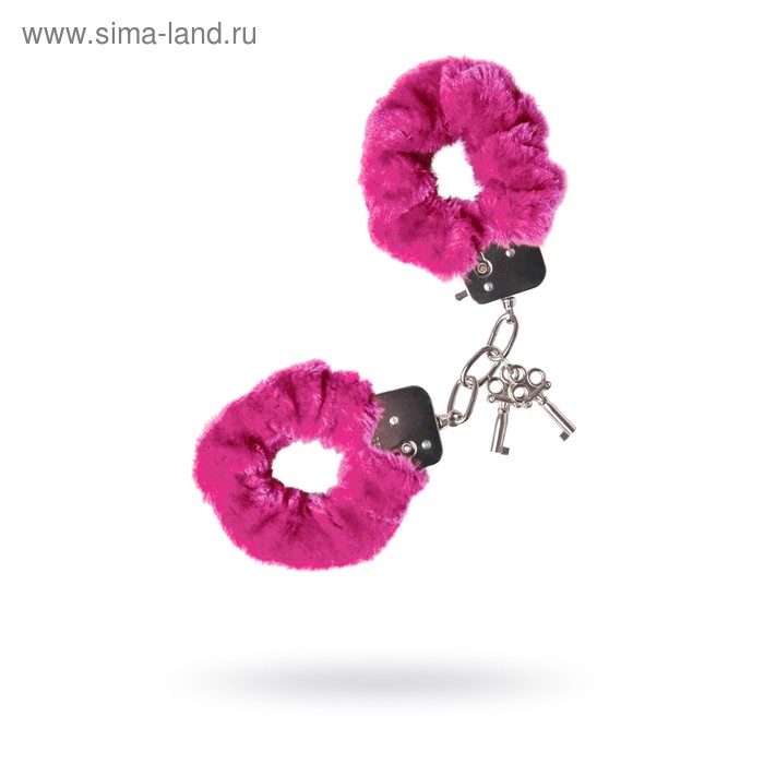 Меховые наручники Штучки-дрючки, цвет розовый - Фото 1