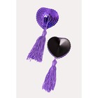 Пэстис в форме сердец Erolanta Lingerie Collection, с кисточками, цвет фиолетовый - Фото 2