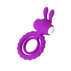 Эрекционное кольцо на пенис JOS GOOD BUNNY, силикон, фиолетовый, 9 см - Фото 3