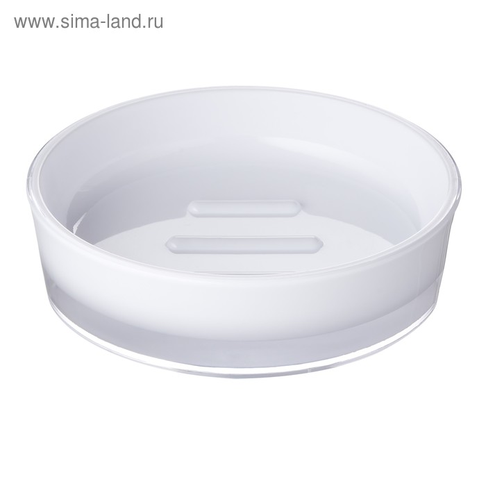 Мыльница Disco, цвет белый - Фото 1