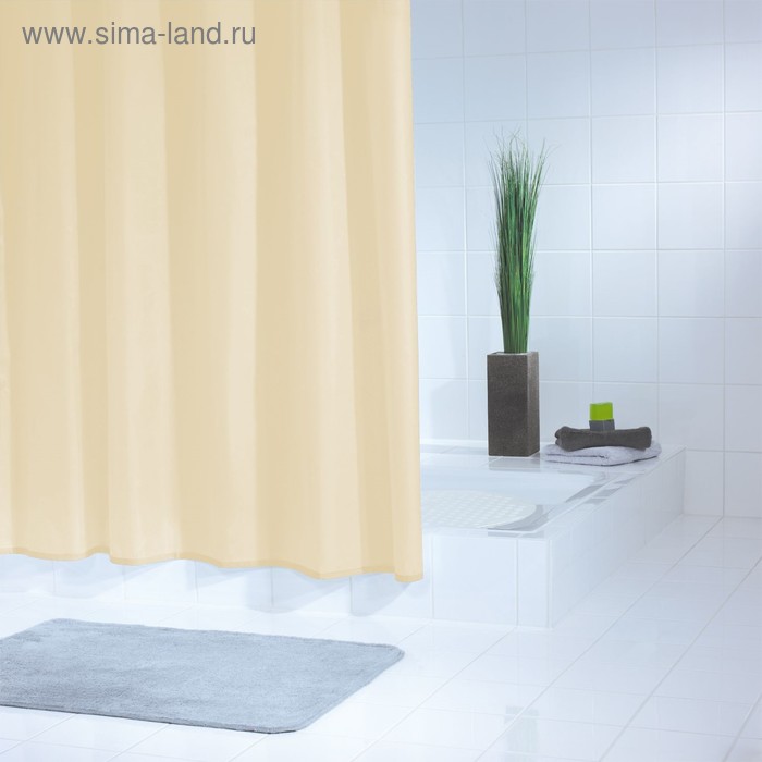 Штора для ванной комнаты Standard, цвет бежевый/коричневый, 180x200 см - Фото 1