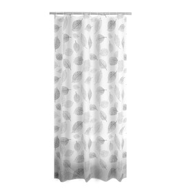 Штора для ванных комнат Fallin, цвет серый, 180х200 см