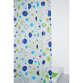 Штора для ванных комнат Kreise, цвет синий/голубой, 180х200 см